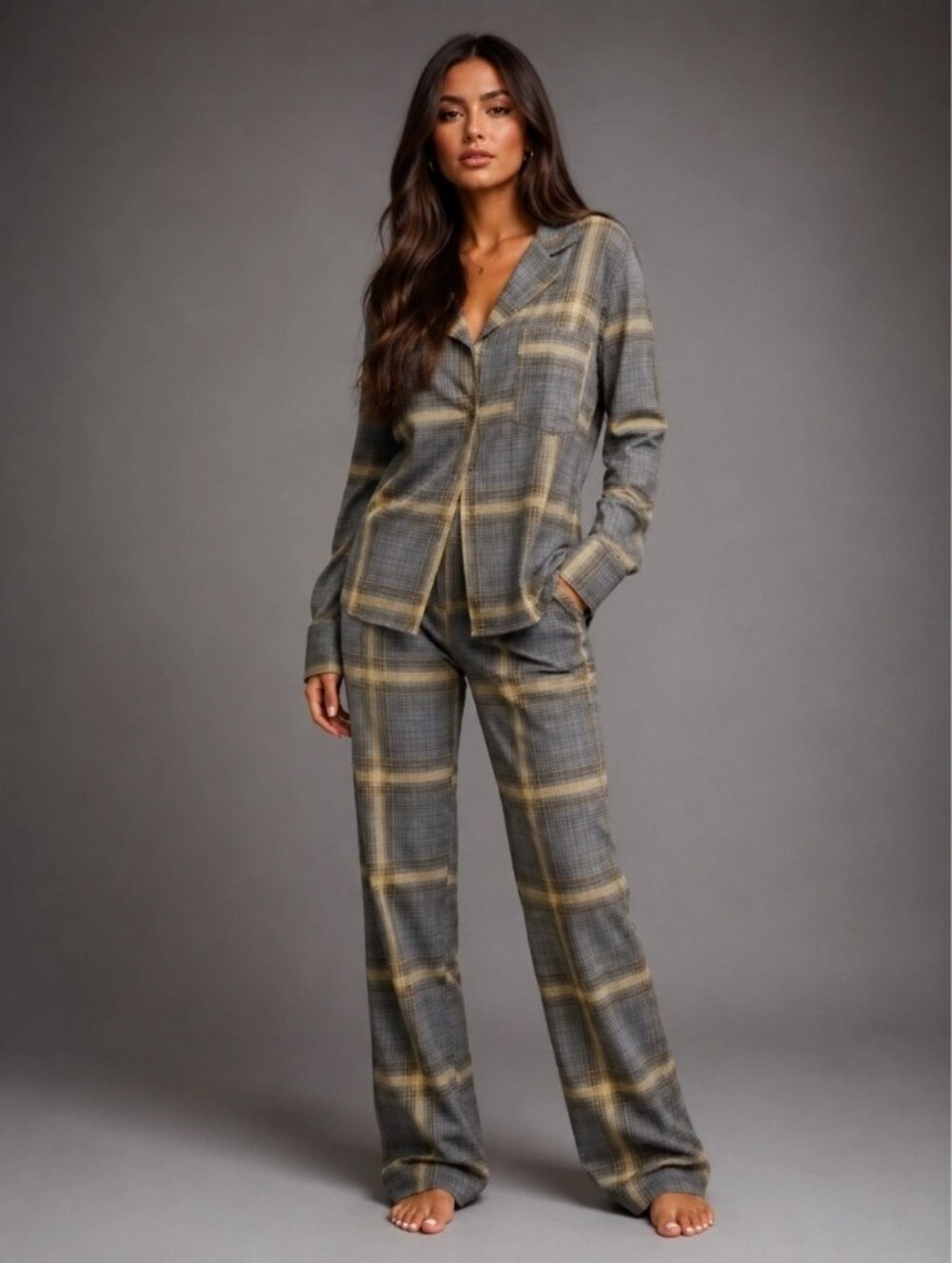 Anthropologie WeWoreWhat Plaid Pajama Set Size Small